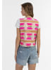 IZIA Damen Gewebte Weste in Pinkes Inka Muster