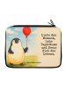 Mr. & Mrs. Panda Etui Pinguin Luftballon Design mit Spruch in Weiß