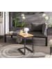 home24 Loungeset Netty 2-teilig in Anthrazit / Braun