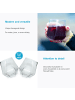 Intirilife Trinkglas Set im Hexagon Design in 4x 240 ml Transparent