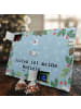 Mr. & Mrs. Panda Adventskalender Panda Golfen mit Spruch in Eisblau