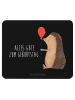 Mr. & Mrs. Panda Mousepad Igel Luftballon mit Spruch in Schwarz
