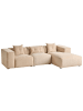 Beliani 4-tlg Ecksofa DOLVA in Beige/Schwarz