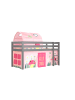 58 aufm Kessel KINDERBETT Karolina 210x114x106 Massivholz Grau Textilset Spring 2