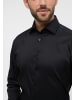 Eterna Performance Shirt Twill-Stretch Langarm in Schwarz
