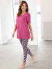Sieh an! Leggings in schwarz-fuchsia-bedruckt