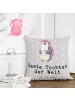 Mr. & Mrs. Panda Kissen Pinguin Beste Tochter der Welt mit Spruch in Grau Pastell