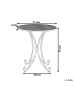 Beliani Runder Tisch CILENTO in Grau - (W) 71 x (H) 75 x (L) 71 cm