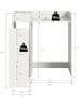 ebuy24 Waschmaschinenschrank Free (2-teilig) Weiß 95 x 60 cm