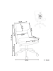Beliani Bürostuhl GRANBY in Grau/Gold - (W) 58 x (H) 77 x (L) 58 cm