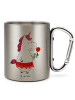 Mr. & Mrs. Panda Kaffeebecher Edelstahl Einhorn Dame ohne Spruch in Silber