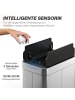HOMCOM Sensor Mülleimer in Silber 41L x 26,5B x 59H cm