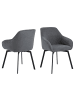 ebuy24 Esszimmerstuhl Clara Grau 2er Set