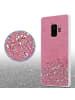 cadorabo Hülle für Samsung Galaxy S9 Glitter in Rosa mit Glitter