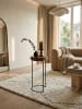 KADIMA DESIGN Beistelltisch AKOLA Massiv-Holz Wohnzimmer-Tisch Metallbeine in Massivholz