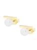 Adeliás Damen Ohrringe – Ohrstecker aus 925 Silber mit Perle in gold