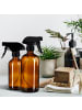 relaxdays 4 x Sprühflasche in Braun/ Schwarz - 500 ml