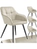 tectake Polstersessel gepolstert, in Samtoptik, gesteppt, 58 x 62 x 82 cm