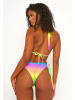 Moda Minx Bikini Top Club Tropicana Triangel Top in Rainbow Paradise