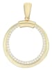 Adeliás Damen Anhänger aus 925 Silber mit Zirkonia in gold