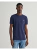 Gant Piqué T-Shirt in Blau