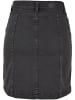 Urban Classics Urban Classics Damen Ladies Organic Stretch Button Denim Skirt in black washed