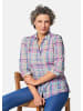 GOLDNER Tunikabluse Feminine Hemdkragenbluse mit Karodessin in bunt / kariert