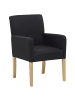 Beliani Esszimmerstuhl ROCKEFELLER in Schwarz/Braun - (W) 58 x (H) 89 x (L) 60 cm