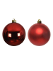 MARELIDA 4er Set Christbaumkugeln Weihnachtskugeln bruchfest D: 10cm in rot