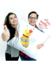 Mr. & Mrs. Panda Kissen Biene Blume ohne Spruch in Weiß