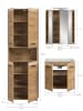 ebuy24 Badmöbelset Ice (5-teilig) Eiche 135 x 46 cm