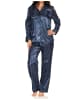 NORMANN Satin Pyjama Streifendress - 43874 in marine