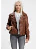 CBL Damen Lederjacke in Mokka Braun