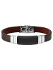 Adeliás Unisex Armband aus Leder 21 cm in braun