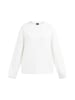 DreiMaster Klassik Strick Pullover in Wollweiss