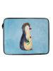 Mr. & Mrs. Panda Laptop Tasche Pinguin Blumen ohne Spruch in Eisblau