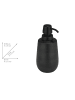 Wenko Seifenspender aus Keramik NERNO, 490 ml in Schwarz, (B) 8 x (H) 18,5 x (L) 8 cm