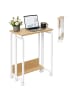 relaxdays Schreibtisch "klappbar" in Natur/ Weiß - (B)60 x (H)75 x (T)50 cm