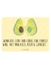 Mr. & Mrs. Panda Schild Avocado Pärchen mit Spruch in Gelb Pastell