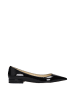 Jimmy Choo Schwarz Leder Flache Schuhe