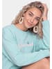 IZIA Women Sweatshirt in Aqua