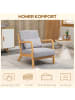 HOMCOM Sessel in Grau 78L x 61B x 76H cm
