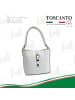 Toscanto Leder Umhängetasche Toscanto Tasche weiß ca. 23cm