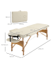HOMCOM Massagetisch-210L x 81B x 67-92H cm-Cremeweiß