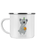 Mr. & Mrs. Panda Camping Emaille Tasse Koala Geschenk ohne Spruch in Weiß