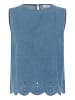 SAINT TROPEZ Ärmellose Bluse RozlynnSZ Gerade Passform in Medium Blue Denim