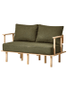 Beliani 2-Sitzer Sofa ASKER in Grün/Braun - (W) 133 x (H) 87 x (L) 74 cm