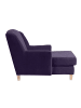 others SESSEL XXL Karil Bezug Veloursstoff Buche natur / violett