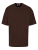 DEF DEF Lange T-Shirts in chocolate brown washed