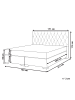 Beliani Boxspring Bett DUCHESS in Grau - (W) 171 x (H) 112 x (L) 211 cm